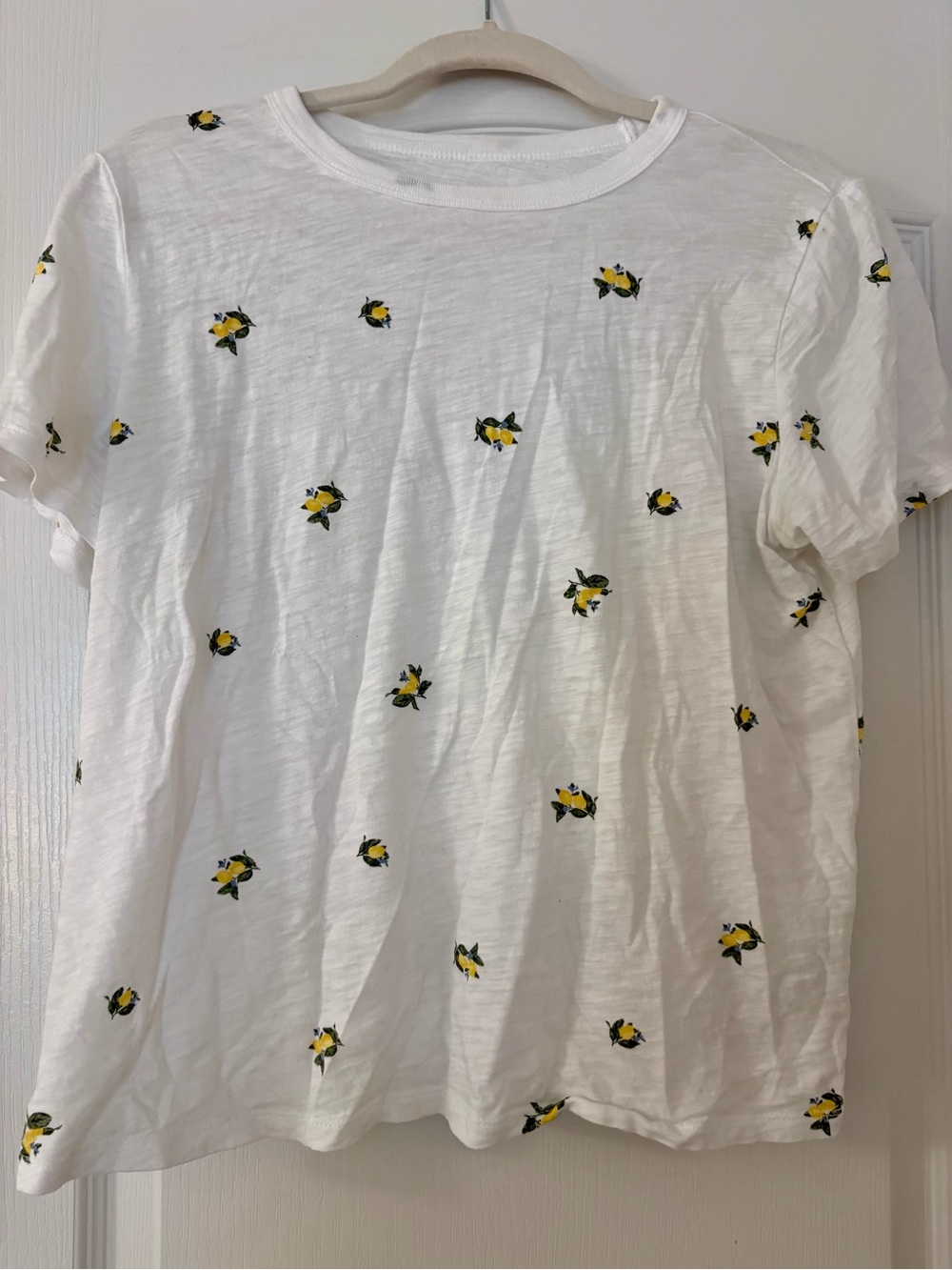 Old Navy White Tee with Olive Logo Print